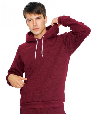 AA150 American Apparel Unisex Salt & Pepper Hooded Sweatshirt