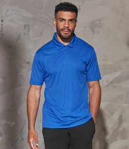 : Wicking fabric polo shirt