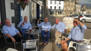 The lads after a long cycle, shirts supplied by Aspect Corporate Clothing