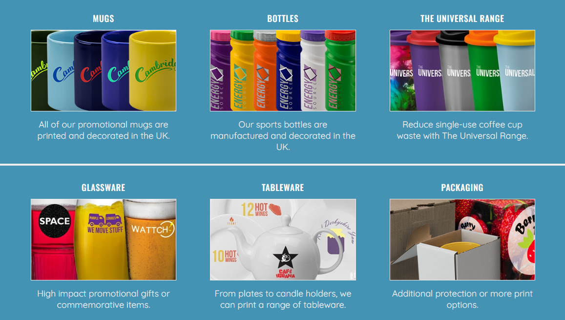 Click to see our range of mugs, drink bottles and glasses